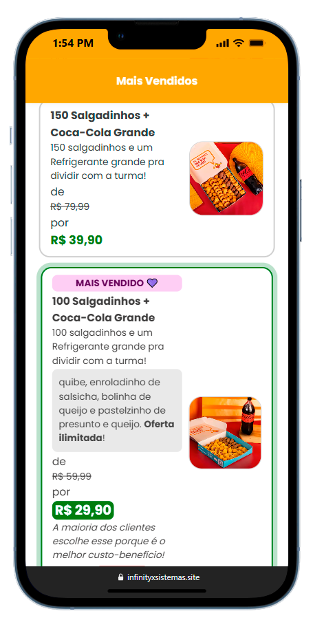 Tela Fake Delivery – Coxinha